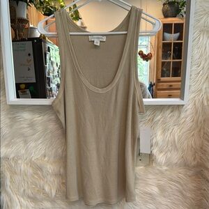 Treasure & Bond Beige Sleeveless Tank Top